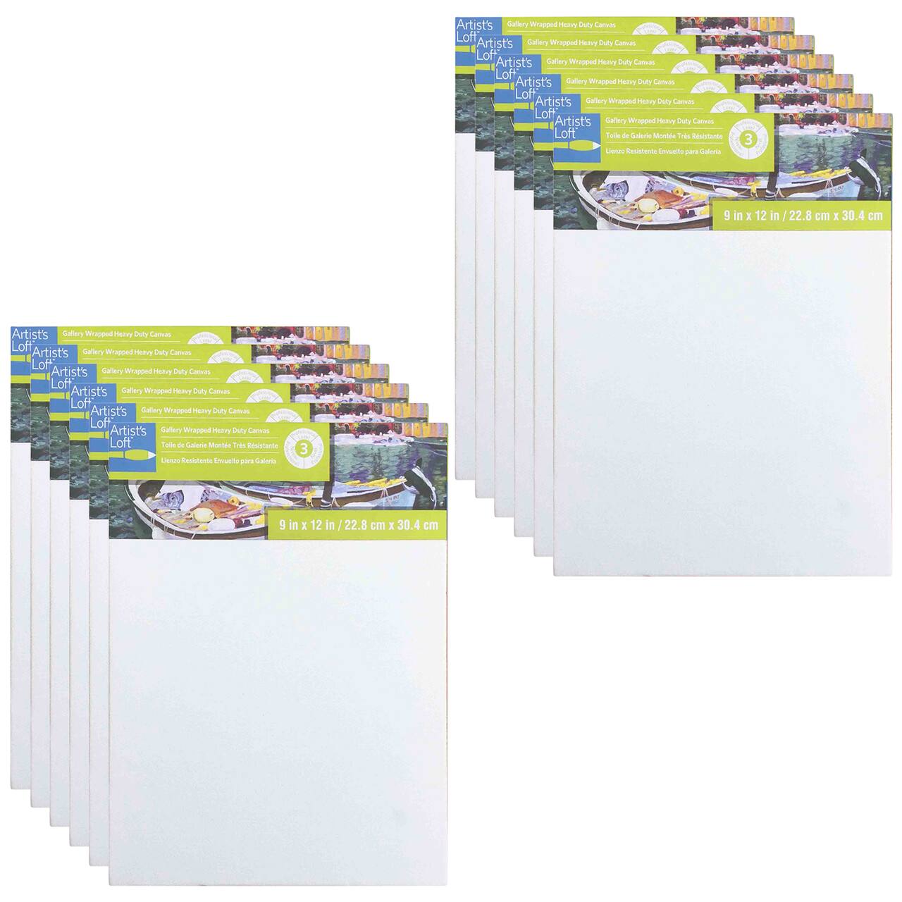 12 Pack: Level 3 Gallery Wrapped Heavy Duty Canvas by Artist's Loft®